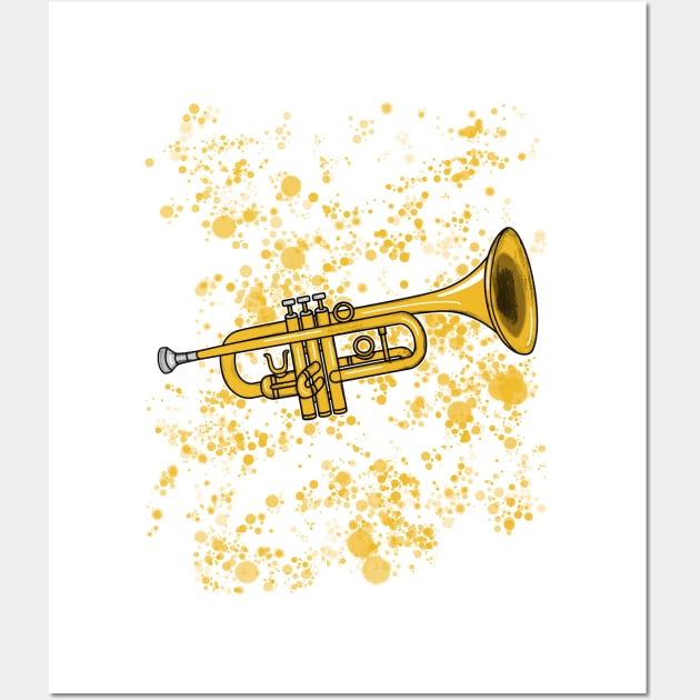 Trumpet Teacher Trumpeter Brass Musician Wall Art by doodlerob